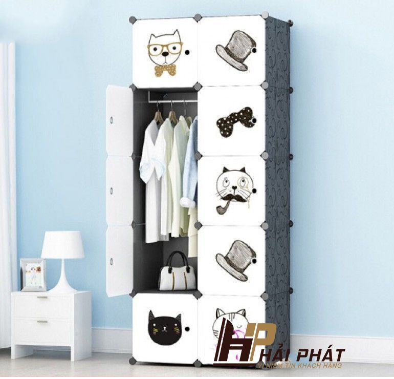 Tủ nhựa lắp ghép 10 ô Hải Phát